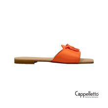 Carica l'immagine nel visualizzatore di Gallery, MARLI 01 Ciabattina Flat Pelle Arancio