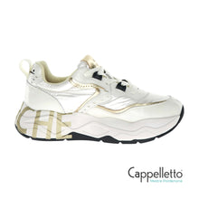 Carica l'immagine nel visualizzatore di Gallery, CLUB105 Sneaker Donna Nylon Laminato Bianco-Champagne