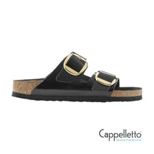 Carica l'immagine nel visualizzatore di Gallery, ARIZONA Donna Big Buckle Shine Leather Black