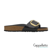 Carica l'immagine nel visualizzatore di Gallery, MADRID Donna Big Buckle Shine Leather Black