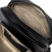 Carica l'immagine nel visualizzatore di Gallery, FLORENCE Borsa a Tracolla da Uomo in Pelle Nera