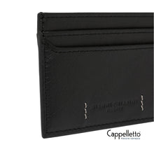Carica l'immagine nel visualizzatore di Gallery, Portafoglio da Uomo in Nappa Nero 4981