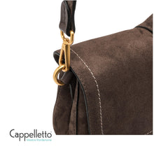Carica l'immagine nel visualizzatore di Gallery, HELENA ROUND Borsa Piccola in Suede Moka