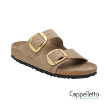 Carica l'immagine nel visualizzatore di Gallery, ARIZONA Donna Big Buckle Oiled Leather Brown Tabacco