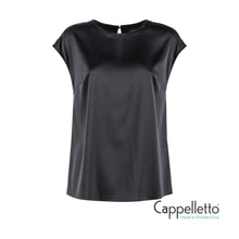 Carica l'immagine nel visualizzatore di Gallery, FEN Blusa Manica Corta Nero