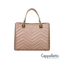 Carica l'immagine nel visualizzatore di Gallery, KRISSY WAVE M Borsa a Mano Moka Mousse/Gold