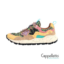 Carica l'immagine nel visualizzatore di Gallery, YAMANO 3 Donna Suede/Print Leo Cotone Beige-Sabbia