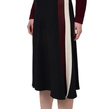 Carica l'immagine nel visualizzatore di Gallery, Gonna midi con bande Nero/Rouge Noir GO 055