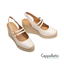 Carica l'immagine nel visualizzatore di Gallery, CYNTIA SlingBack Zeppa Corda Avorio