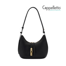 Carica l'immagine nel visualizzatore di Gallery, GOCCIA S Shoulder Bag Vitello Nero/Light Gold