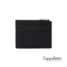 Carica l'immagine nel visualizzatore di Gallery, CAMELIA S Zipped Card Case Nero