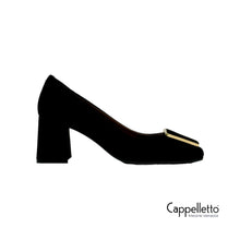 Carica l'immagine nel visualizzatore di Gallery, EVA Décolleté in Camoscio Nero 6524