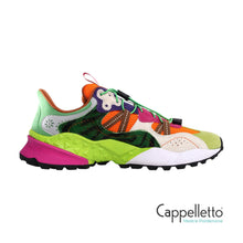 Carica l'immagine nel visualizzatore di Gallery, TIGER HILL Uni Suede/Mesh Pony Hair Verde-Bianco-Arancio