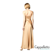 Carica l'immagine nel visualizzatore di Gallery, ALTRO Abito Lungo Spalline Raso Stretch Oro