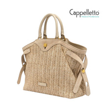 Carica l'immagine nel visualizzatore di Gallery, CLAUDETTE Borsa in Pelle/Paglia Sabbia