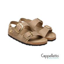 Carica l'immagine nel visualizzatore di Gallery, MILANO Donna Big Buckle Tobacco Brown
