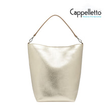 Carica l'immagine nel visualizzatore di Gallery, VANESSA Borsa in Pelle Light Gold-Caramello