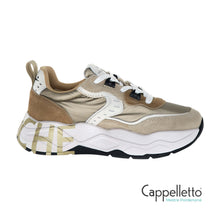 Carica l'immagine nel visualizzatore di Gallery, CLUB105 Sneaker Donna Suede/Nylon Laminato Platino