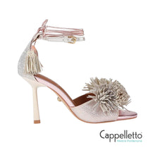 Carica l'immagine nel visualizzatore di Gallery, POM POM ANKLE Tie Sandal Metal