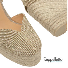 Carica l'immagine nel visualizzatore di Gallery, CORA 256 Espadrilla Lacci Oro