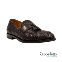 Carica l'immagine nel visualizzatore di Gallery, BOSTON Loafer Uomo Woven Calf Nero