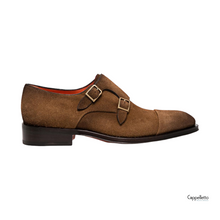 Carica l'immagine nel visualizzatore di Gallery, Monk Strap da Uomo in Pelle Marrone