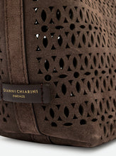 Carica l'immagine nel visualizzatore di Gallery, MASHUP Borsa Piccola in Suede Laserato Moka