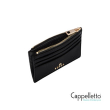 Carica l'immagine nel visualizzatore di Gallery, CAMELIA S Zipped Card Case Nero