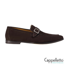 Carica l'immagine nel visualizzatore di Gallery, Mocassino Mono Fibbia in Suede Marrone "Terre"