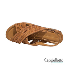 Carica l'immagine nel visualizzatore di Gallery, FORLI Sandalo Platform Pelle Intrecciata Sabbia