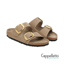 Carica l'immagine nel visualizzatore di Gallery, ARIZONA Donna Big Buckle Oiled Leather Brown Tabacco