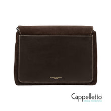 Carica l'immagine nel visualizzatore di Gallery, THREE Borsa in Camoscio/Pelle Moka