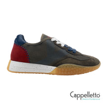 Carica l'immagine nel visualizzatore di Gallery, Sneaker Uomo 9758 Military/Blue/Red