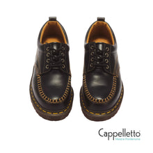 Carica l'immagine nel visualizzatore di Gallery, LOWELL Scarpa Moc Toe in Pelle Nera