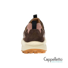 Carica l'immagine nel visualizzatore di Gallery, YAMANO 3 Sneaker Donna Nylon/Suede/Laminated Skin-Brown