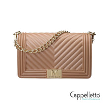Carica l'immagine nel visualizzatore di Gallery, FLAT M Borsa a Spalla Moka Mousse/Gold