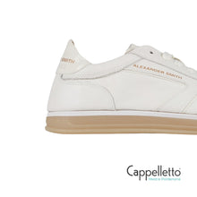 Carica l'immagine nel visualizzatore di Gallery, THAMES Donna in Pelle Bianca e Camoscio Grigio
