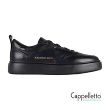 Carica l'immagine nel visualizzatore di Gallery, YORK Sneaker Uomo in Pelle Nera