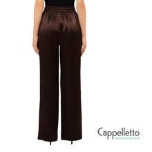 Carica l'immagine nel visualizzatore di Gallery, Pantaloni in Raso con Spacchetti Cioccolato CA6147