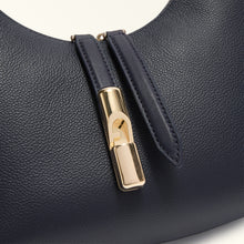 Carica l'immagine nel visualizzatore di Gallery, GOCCIA S Shoulder Bag Vitello Ink Blue/Light Gold