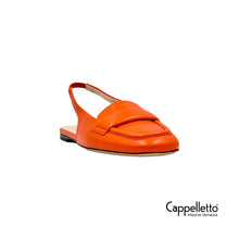 Carica l'immagine nel visualizzatore di Gallery, MARTINA SlingBack Flat in Nappa Arancio