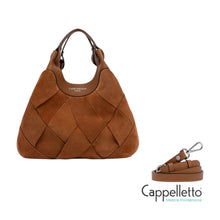 Carica l'immagine nel visualizzatore di Gallery, DUA Borsa Media in Suede Caramel