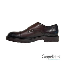Carica l'immagine nel visualizzatore di Gallery, Scarpa Doppia Fibbia in Pelle Ebano