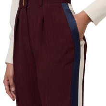 Carica l'immagine nel visualizzatore di Gallery, Pantalone dritto con bande Rouge/Noir PA 040