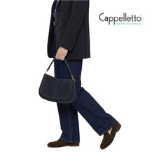 Carica l'immagine nel visualizzatore di Gallery, HELENA ROUND Borsa Media in Suede Notturno