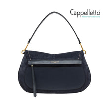 Carica l'immagine nel visualizzatore di Gallery, HELENA ROUND Borsa Media in Suede Notturno