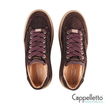 Carica l'immagine nel visualizzatore di Gallery, MYFAIR Sneaker Donna in Suede Marrone e Bordeaux