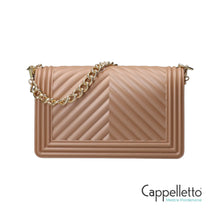 Carica l'immagine nel visualizzatore di Gallery, FLAT M Borsa a Spalla Moka Mousse/Gold