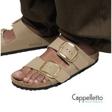 Carica l'immagine nel visualizzatore di Gallery, ARIZONA Donna Big Buckle Oiled Leather Brown Tabacco