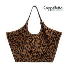Carica l'immagine nel visualizzatore di Gallery, DUA Big Borsa in Pelle e Cavallino Lince/Cuoio